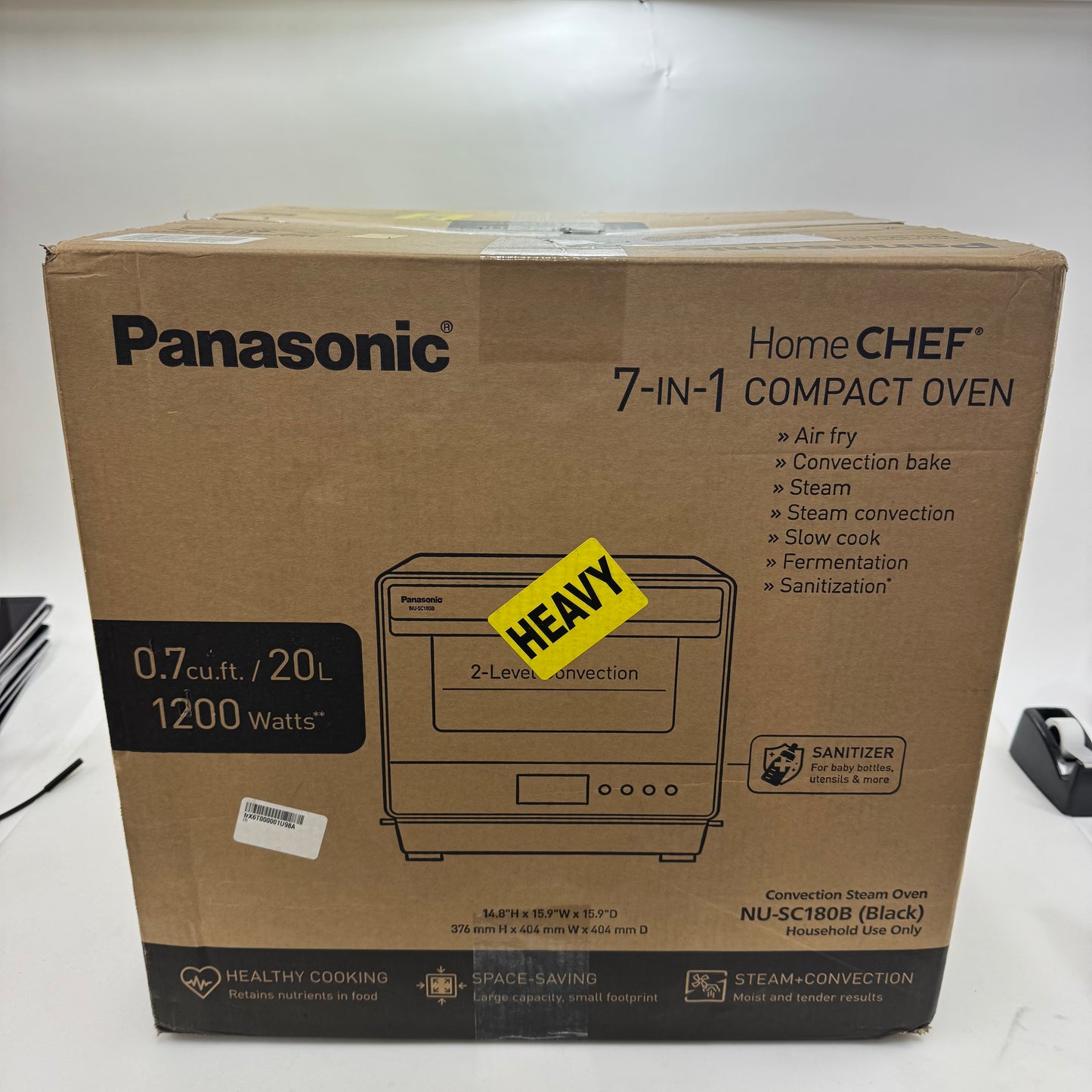 Panasonic HomeChef 7-in-1 Compact Oven .7 cu ft / NU-SC180B (Black)