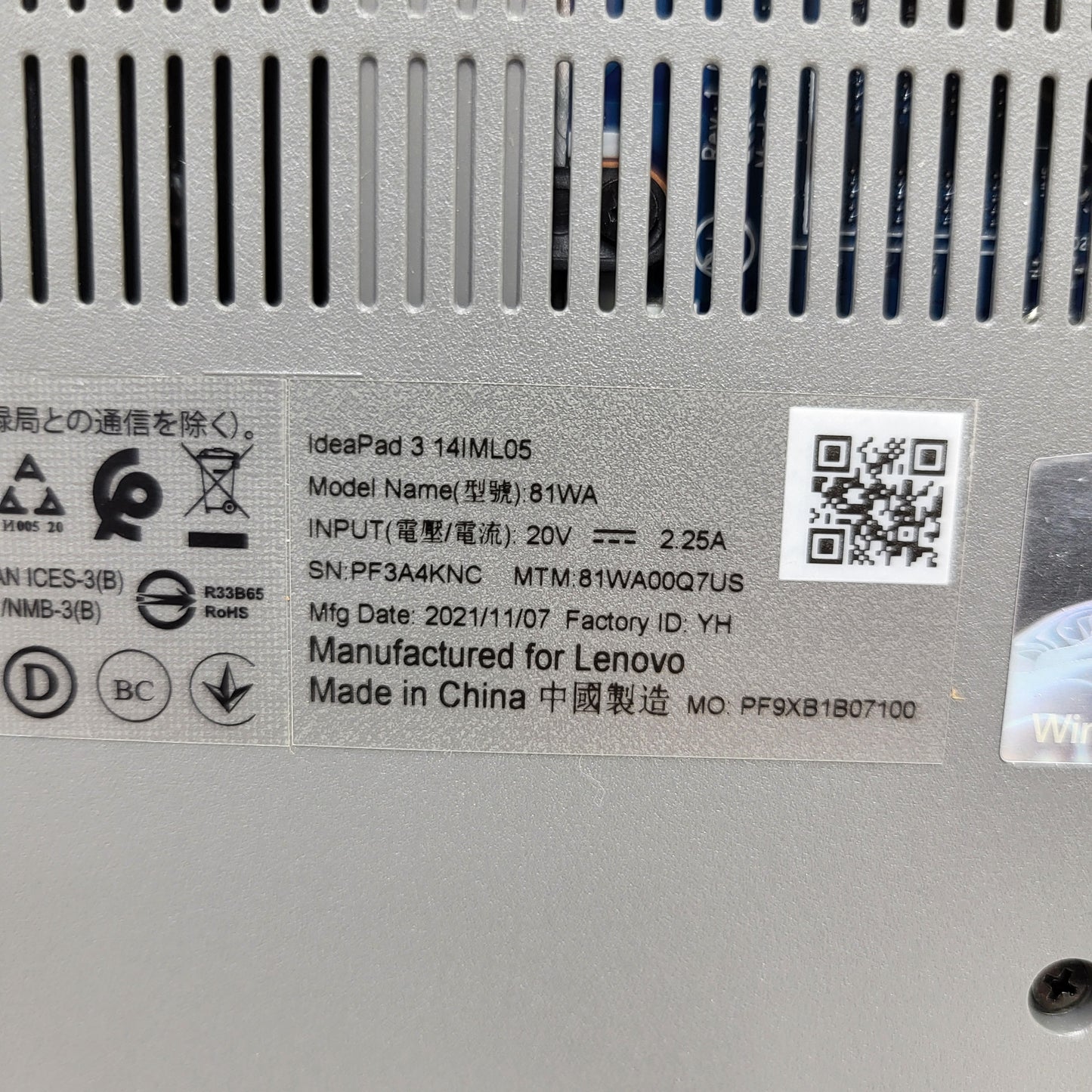 Lenovo IdeaPad 3 14IML05 15.6" i5-10210U 1.6GHz 8GB RAM 512GB SSD