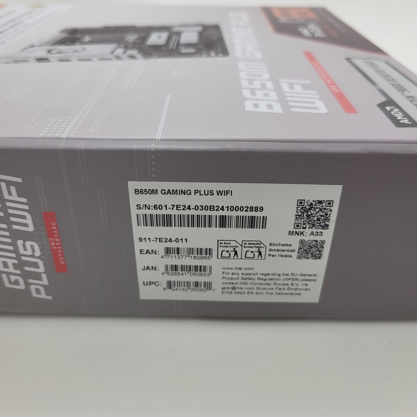 MSi B650m Gaming Plus WIFI AM5 mATX Open Box