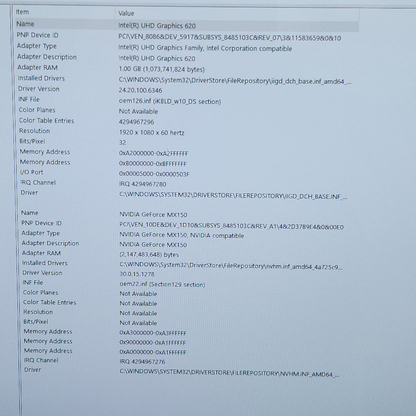 HP Envy 17t-bw000 17.3" i7-8550U 1.8GHz 12GB RAM 1TB HDD GeForce MX150