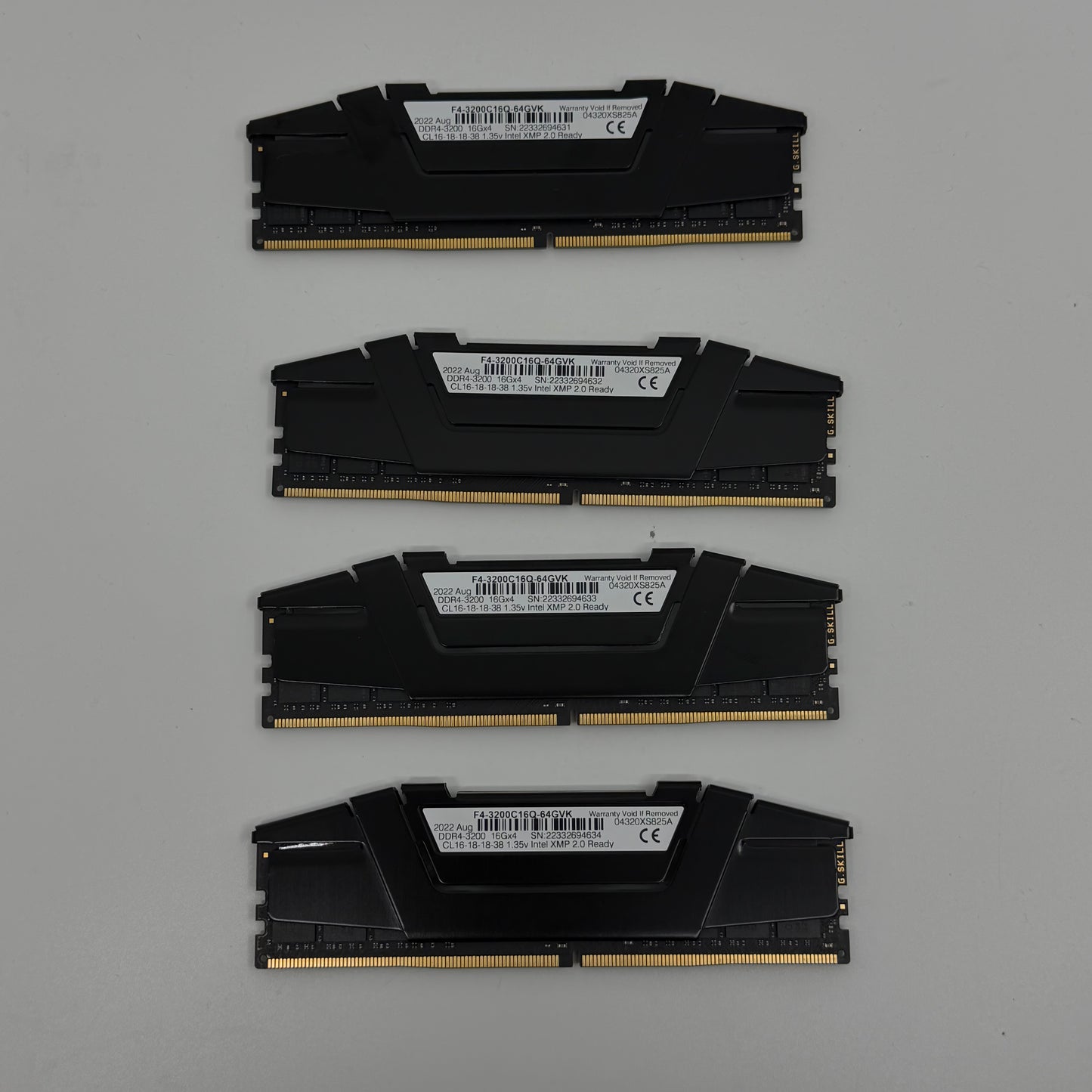 G.Skill RipJaws V 64GB (4x16GB) RAM DDR4 3200MHz F4-3200C16Q-64GVK