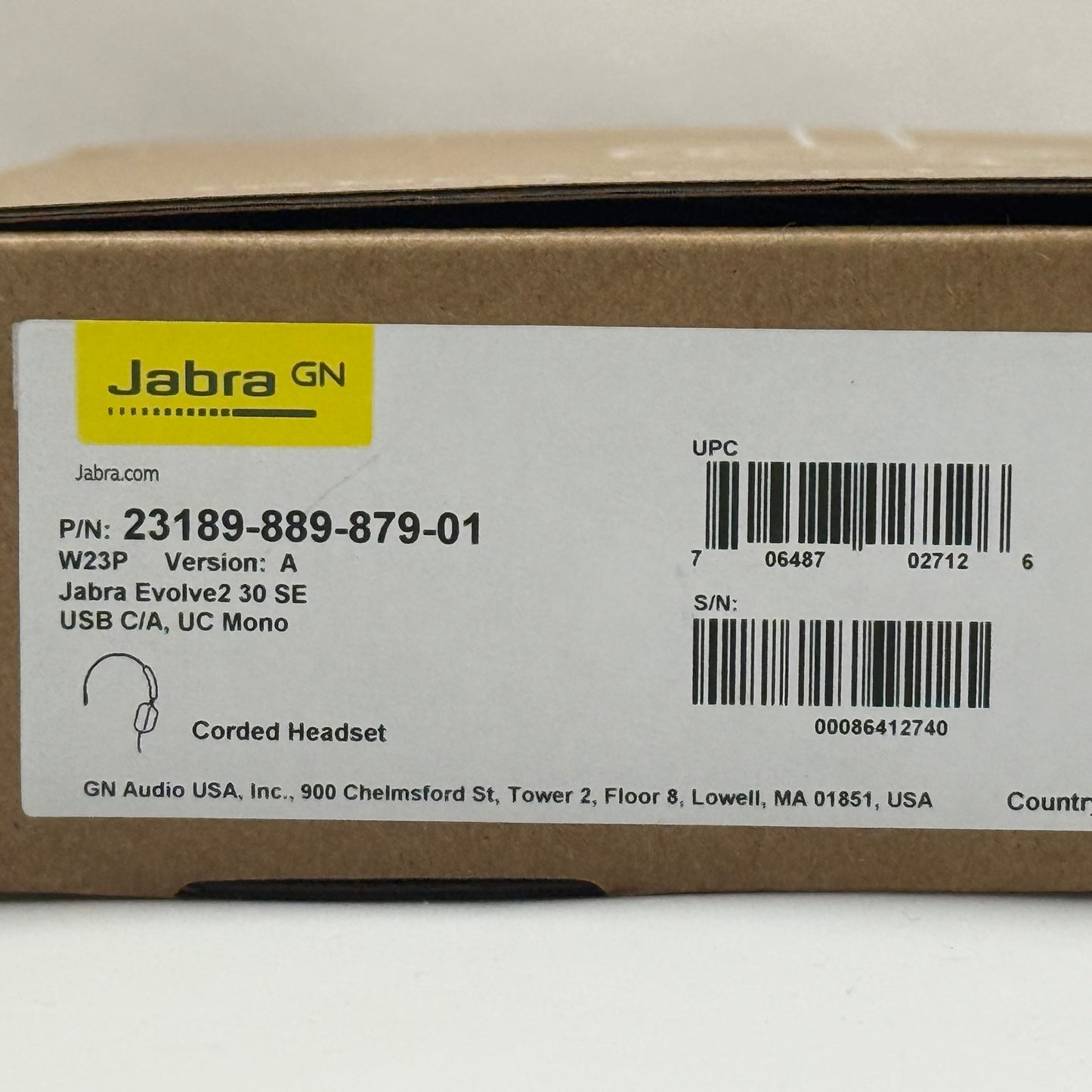 New Jabra Evolve2 30 SE Corded Headset  Black