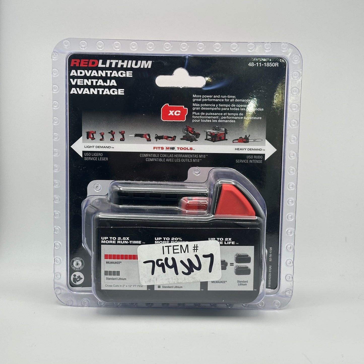New Milwaukee M18 18V Red Lithium XC 5.0 Battery Sealed