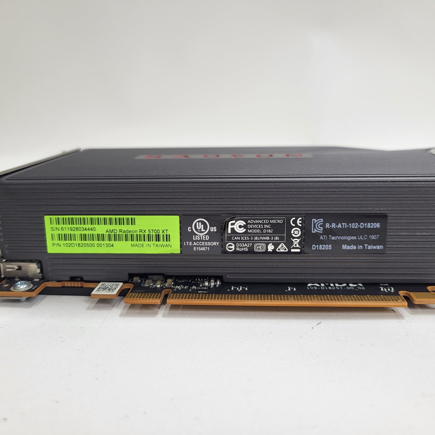 AMD Radeon RX 5700 XT 8GB GDDR6 Graphics Card D182