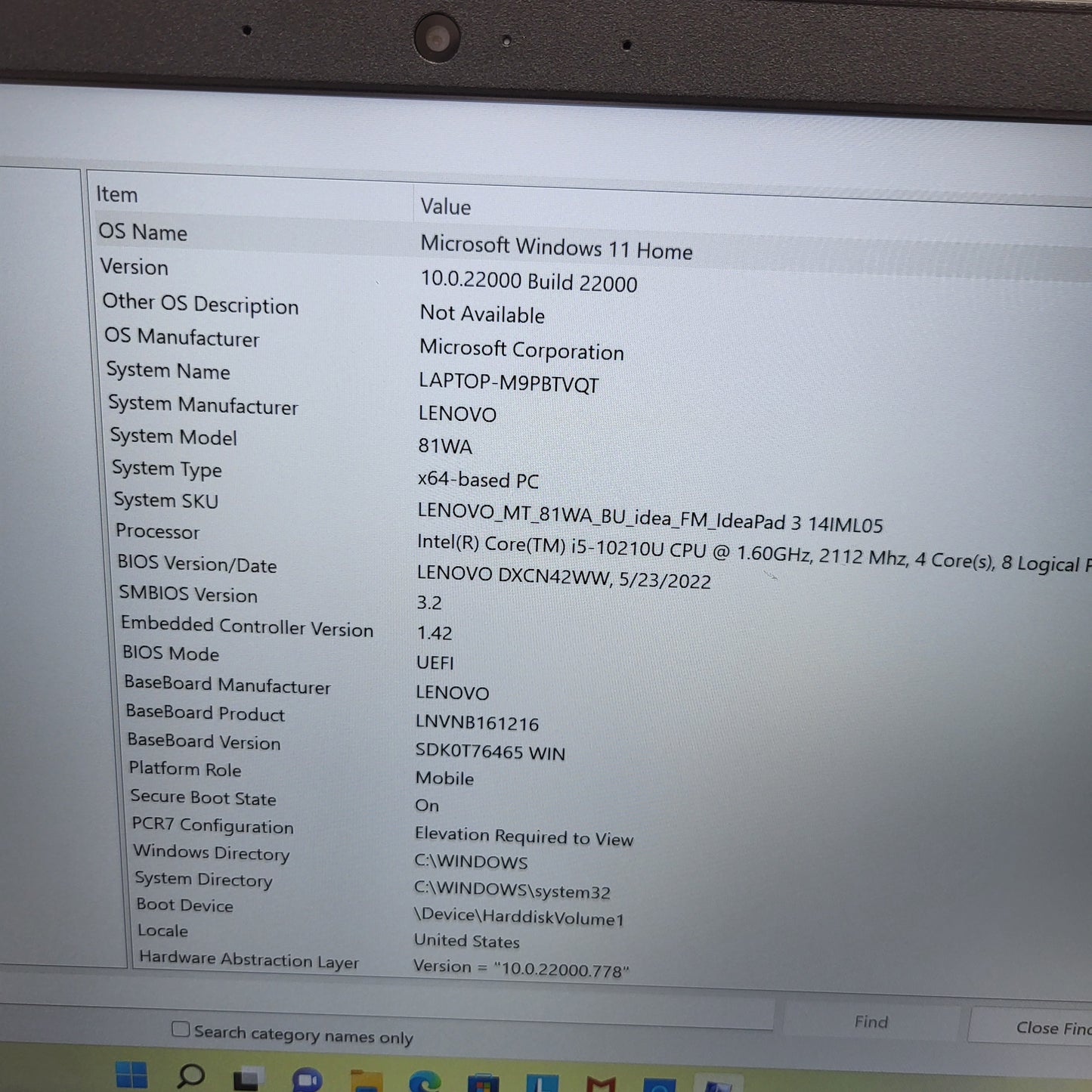 Lenovo IdeaPad 3 14IML05 15.6" i5-10210U 1.6GHz 8GB RAM 512GB SSD