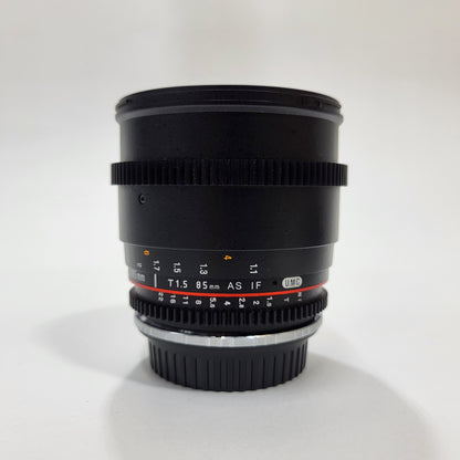 Rokinon 85mm T1.5 AS IF UMC Lens for Canon EF Mount