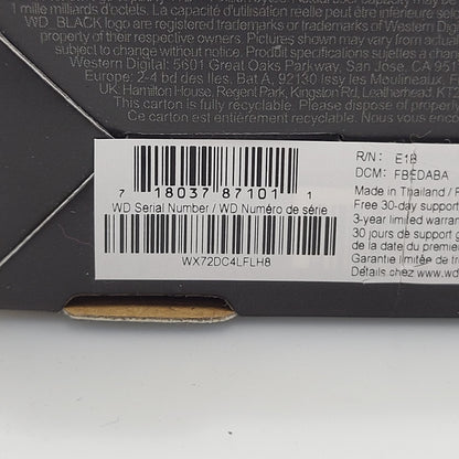 New Western Digital 4TB BLACK Desktop Internal Hard Disk Drive (HDD) 