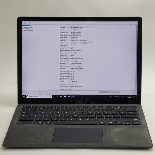 Microsoft Surface Laptop 2 1769 13.5" i7-8650U 1.9GHz 8GB RAM 256GB SSD