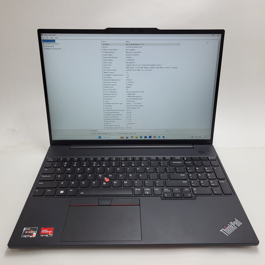 Lenovo ThinkPad E16 Gen 1 16" Ryzen 5 7530U 2.0GHz 24GB RAM 1TB SSD