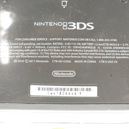 Nintendo 3DS Handheld Game Console CTR-001 Clear Black