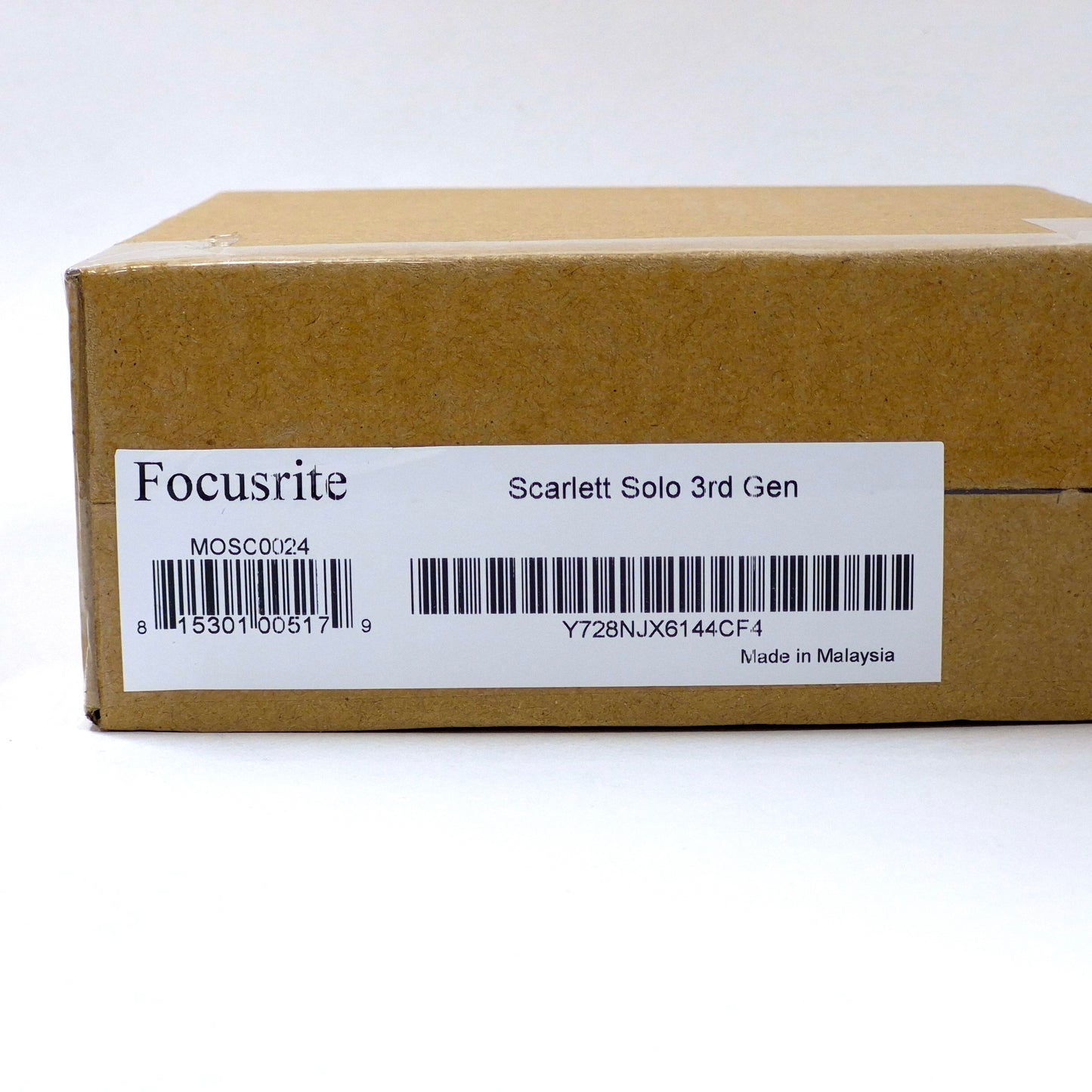 New Focusrite Scarlett Solo (3rd Gen) USB Audio Interface