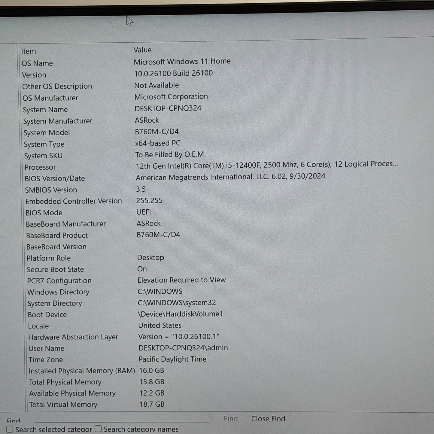 Custom PC i5-12400F 16GB RAM 1TB SSD RTX 3050