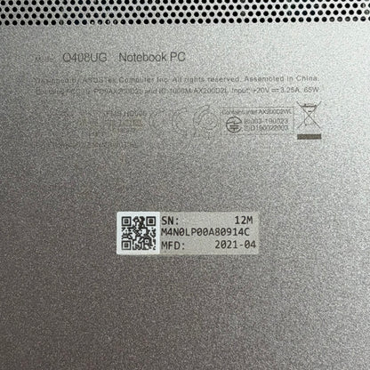 Asus Zenbook 14 Q408UG 14" Ryzen 5 5500U 2.1GHz 8GB RAM 256GB SSD GeForce MX450