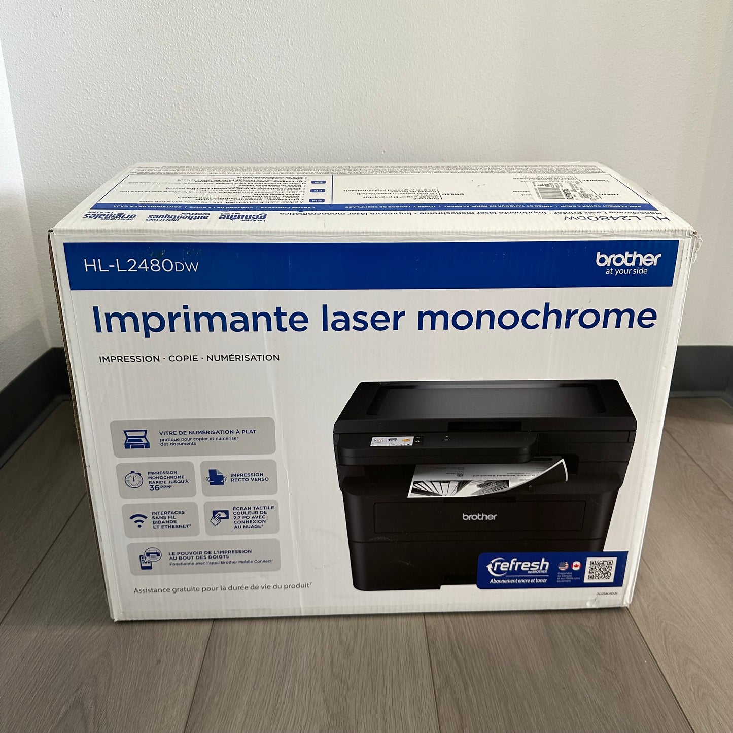 New Brother HL-L24080DW Laser Printer HLL2480DW Open Box