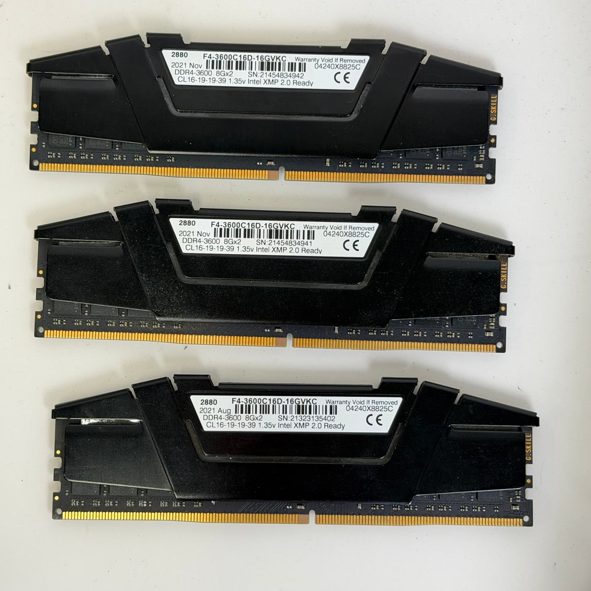 G.Skill Ripjaws V 8GB RAM DDR4 3600MHz F4-3600C16D-16GVKC