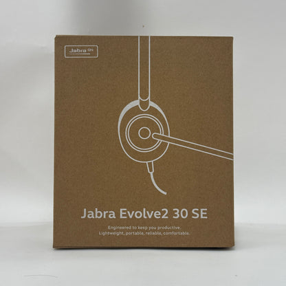 New Jabra Evolve2 30 SE Corded Headset  Black