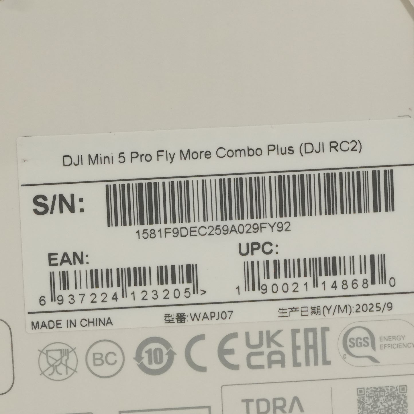 New DJI Mini 5 Pro Fly More Combo Plus RC 2 / 3 Batteries CP.MA.00000895.01