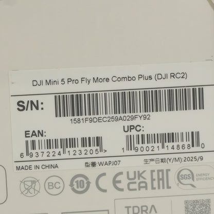 New DJI Mini 5 Pro Fly More Combo Plus RC 2 / 3 Batteries CP.MA.00000895.01