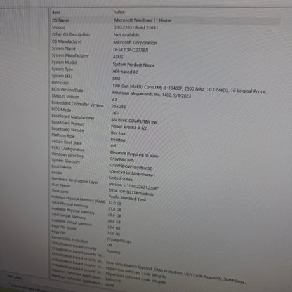 CyberPower Custom PC i5-13400F 2.50GHz 32GB RAM MSI GeForce RTX 4060