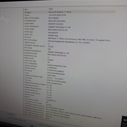 iBuyPower Custom PC ryzen 7 7700x 4.5Ghz 32GB RAM ZOTAC 5070