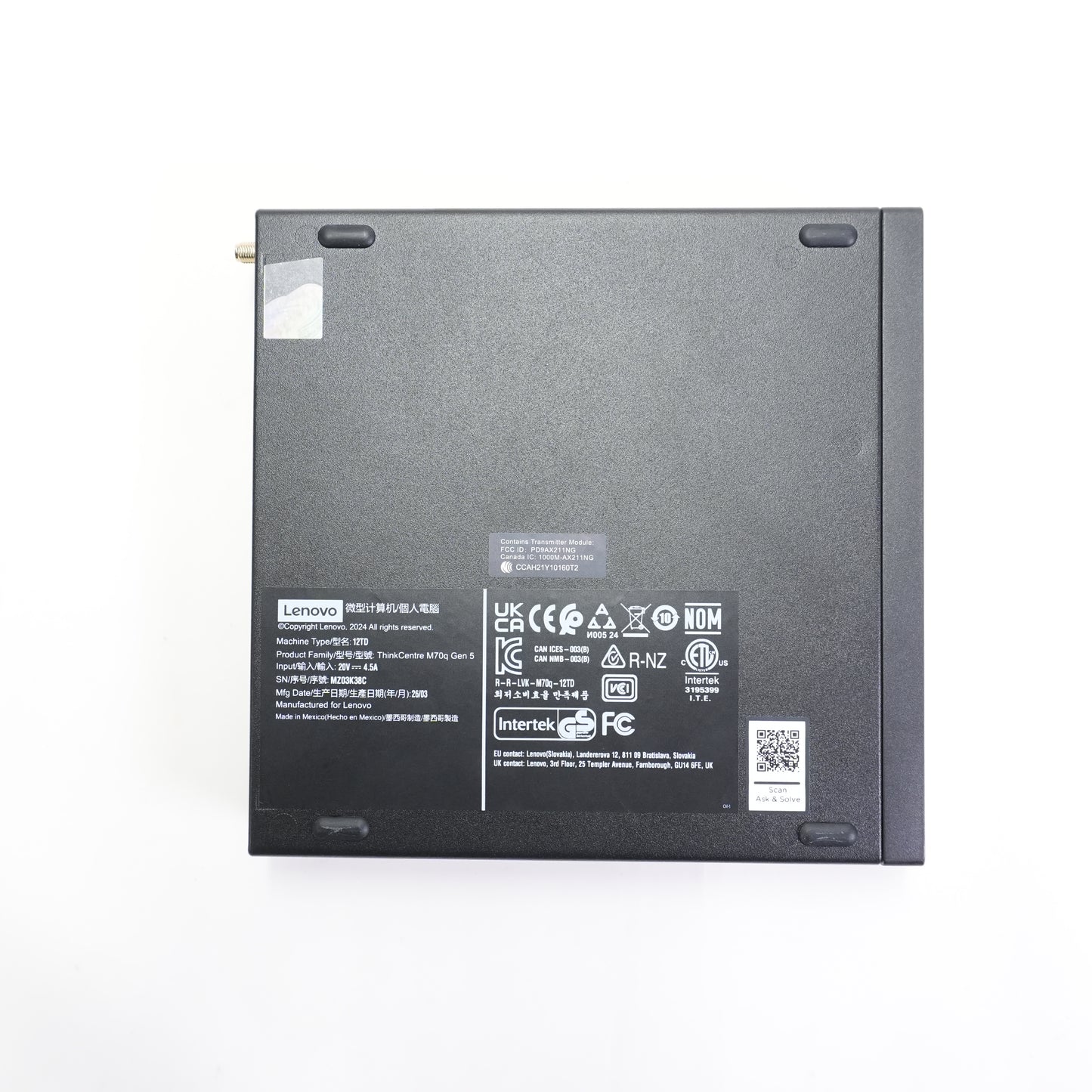 Lenovo ThinkCentre 12TD- 001UUS Core i5-14400T 1.50GHz 16GB RAM 256GB SSD