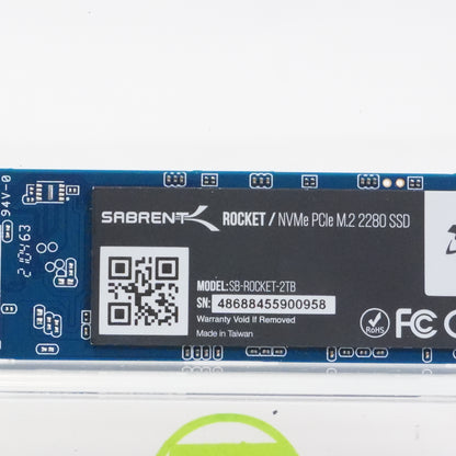 Sabrent 2280mm Rocket 2TB M.2 NVMe Gen 3.0 x 4 SSD SB-ROCKET-2TB