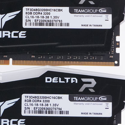 TeamGroup T-Force Delta RGB 16GB (2x8GB) RAM DDR4 3200MHz TF3D48G3200HC16CBK