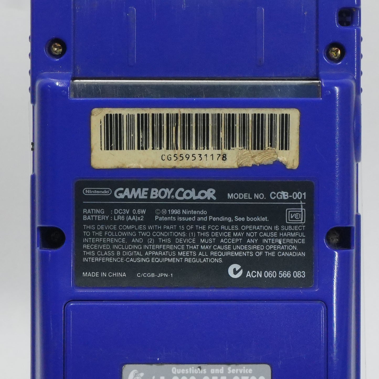 Nintendo Game Boy Color Handheld Game Console CGB-001