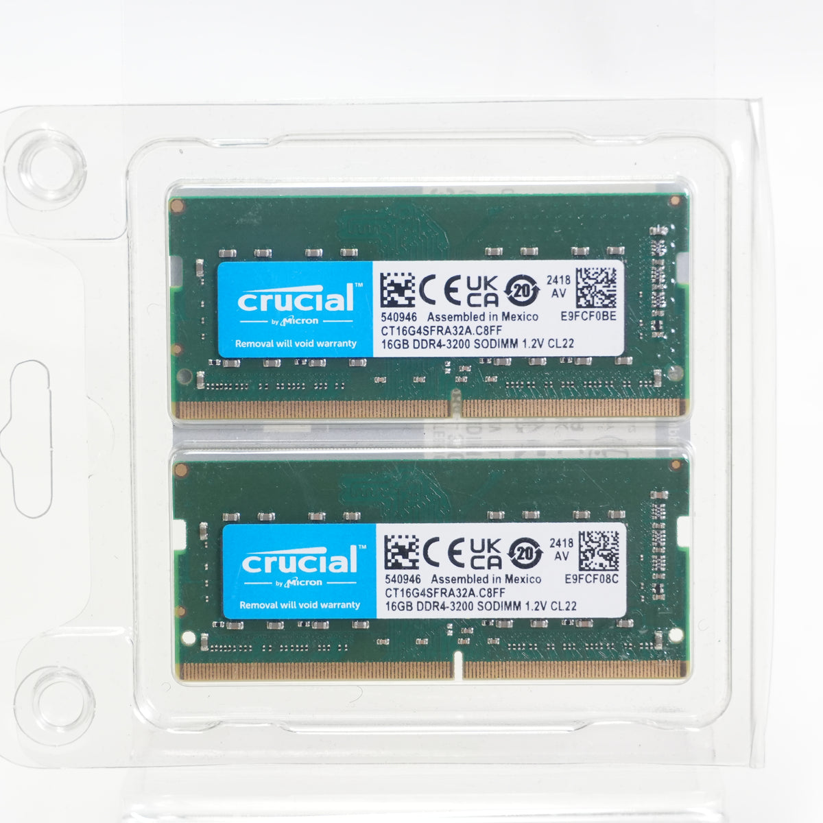 Crucial 32GB (2x16GB) RAM DDR4 3200MHz CT2K16G4SFRA32A