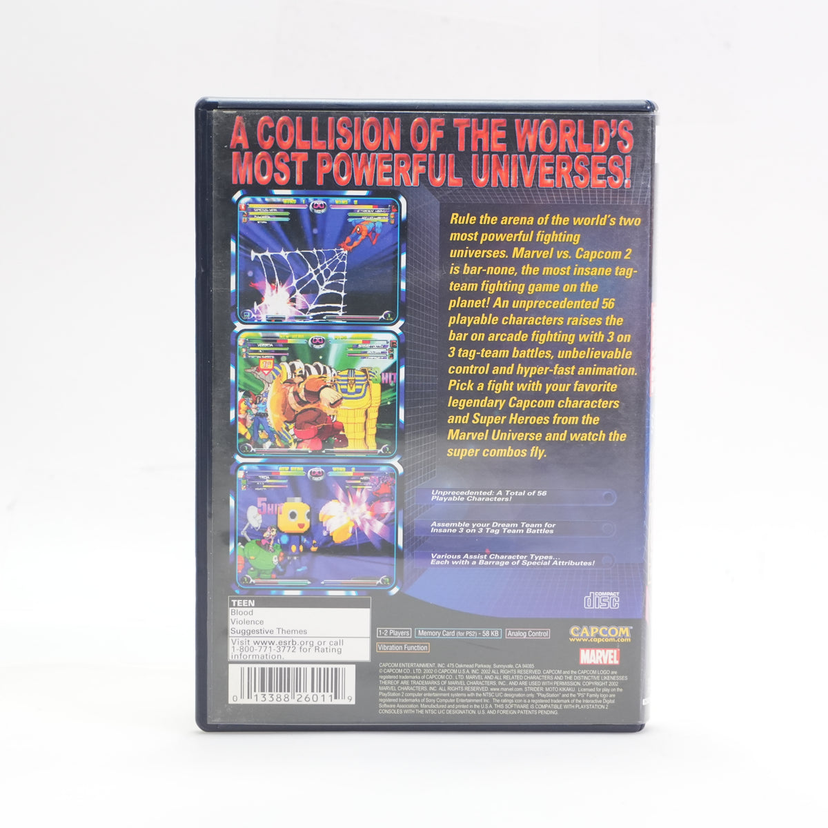 Marvel vs Capcom 2 (Sony PlayStation 2 PS2, 2002)