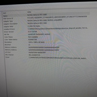 Corsair Custom PC i9-12900KT 3.20GHz 32GB RAM EVGA GeForce RTX 3080