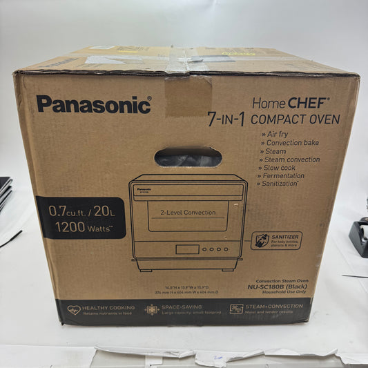Panasonic HomeChef 7-in-1 Compact Oven .7 cu ft / NU-SC180B (Black)