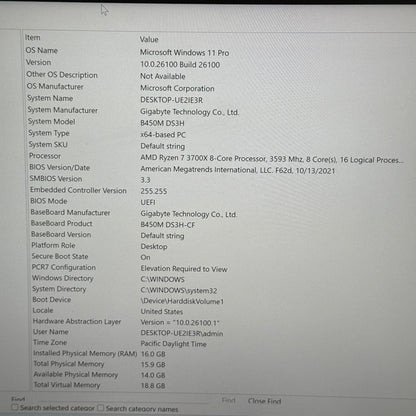 Custom PC Ryzen 7 3700X 16GB RAM 512GB SSD EVGA GTX 1080