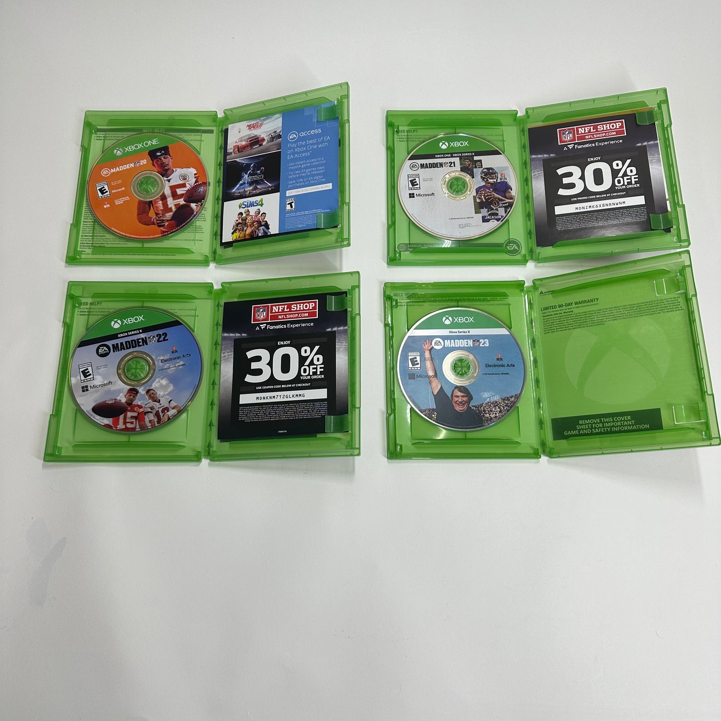 Lot of Games 7 Madden NFL (17-23) Xbox One Games