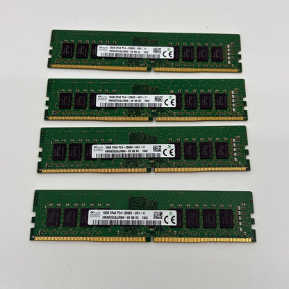 SK Hynix pc4-2666v-ub1-11 64GB (4x16GB) RAM DDR4 2666MHz HMA82GU6JJR8N-VK NO AC