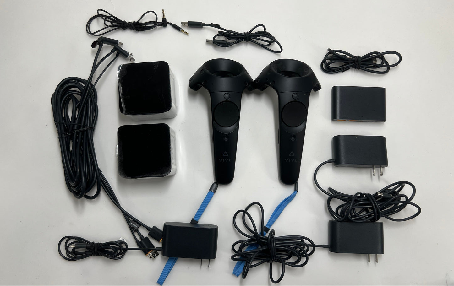 HTC Vive Accessories: Base Stations, Controller Pair, and Link Hub w/ Cables