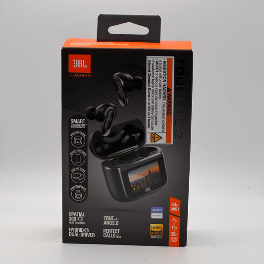 New JBL Tour Pro 3 Noise Cancelling Wireless Earbuds  Black