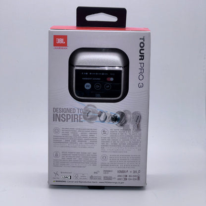 New JBL Tour Pro 3 Noise Cancelling Wireless Earbuds Cream