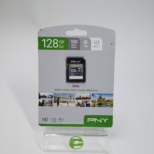 New PNY 128 GB SDXC Flash Card SD Card P-SD128U1100EL-GE