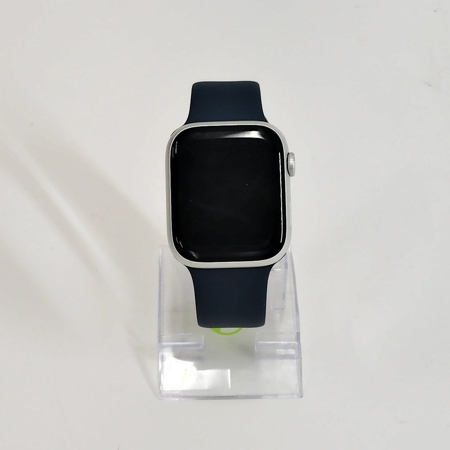 GPS Only Apple Watch Series 9 45MM Silver Aluminum Black Sports Band A2980