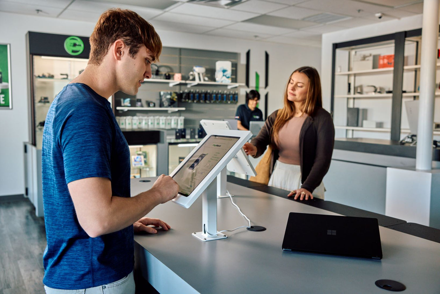 customers shopping