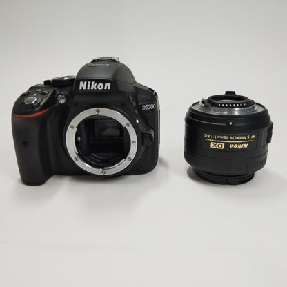 Nikon D5300 24.2MP HDSLR 385 Shutter Count With AF-S Nikkor 35mm f/1.8